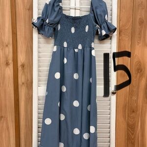 Blue Polka Dot Dress